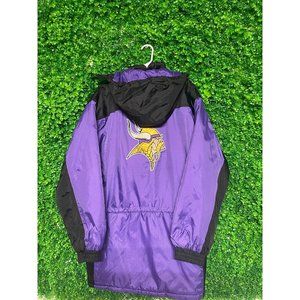 Vintage Minnesota Vikings Jacket, Adult Mens XL, NFL Football, Can be Cropped